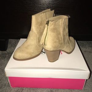 Tan ankle booties